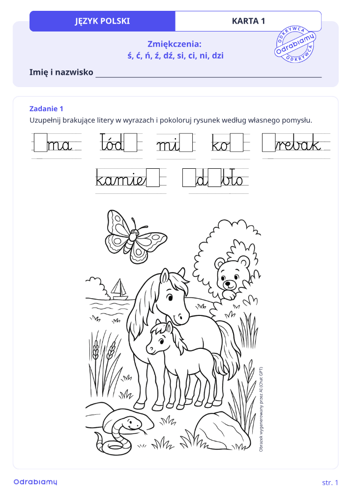 Trudności ortograficzne - zmiękczenia